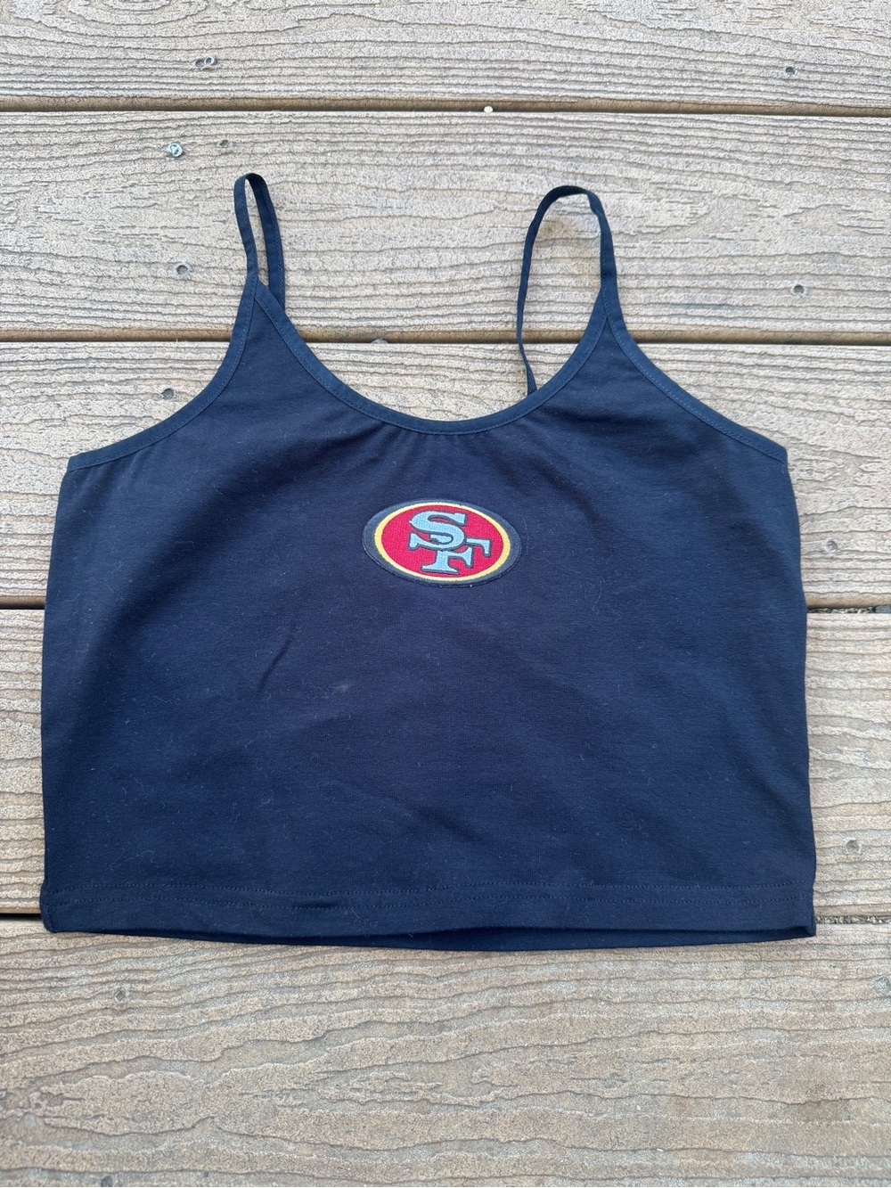 San Francisco 49ers Black Crop tank